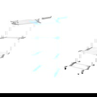 Uscator pliabil pentru haine, 3 nivele, albastru, 