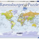 Puzzle harta politica a lumii 500 piese ravensburger, Ravensburger