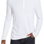 Imbracaminte Barbati 1901 Yarn Dye Stripe Henley WHITE GREY HEATHER STRIPE