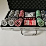 Set poker cu 300 chips-uri ABS 11,5g model ULTIMATE si servieta din aluminiu, MagazinulDeSah