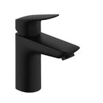 Baterie pentru lavoar Hansgrohe Logis 100 cu ventil Negru Mat, Hansgrohe