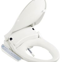 Bideu electric Living Solutions DIB J830, Model Rotund, Uscator cu aer cald, Scaun incalzit, Incalzire apa, Functie hidromasaj, Iluminare LED