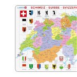 Puzzle Larsen - Political Map of Switzerland, 70 piese (K43-CH), Larsen