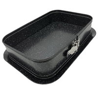 Tava de copt detasabila Bohmann BH6461, Interior marmorat anti-aderent, 35x23.5x7.2cm, Neagra, Bohmann