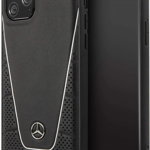 Husa de protectie pentru iPhone 11Pro CG Mobile, Mercedes Benz, piele artificiala, negru, 5,8 inchi