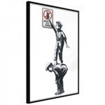 Poster - Banksy: Graffiti Is a Crime, cu Ramă neagră, 20x30 cm, Bimago