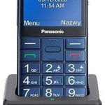 Telefon Mobil Panasonic KX-TU155 EXCN Single SIM, 2G, pentru seniori, buton SOS, Albastru, Panasonic