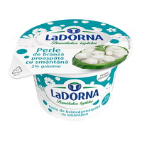 Granule de brânză Cottage cu smântână 2% grăsime 180g  Olympus