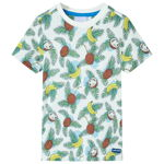 Детска тениска с къс ръкав, многоцветна, 92, vidaXL