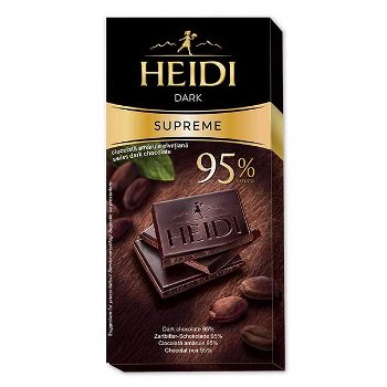 Ciocolata Heidi Dark supreme 95%, 50 g