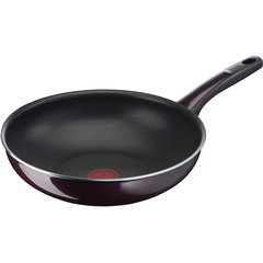 Tigaie wok Tefal Resist D5221983, 28 cm, Thermo Signal, aluminiu, mov