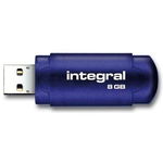 Memorie USB 2.0 capacitate 8 Gb Integral Evo cu capac albastra INFD8GBEVOBL-DC