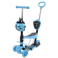 Trotineta Action One® Smart Kid 5 IN 1 cu roti luminoase Albastra