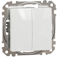 Intrerupator dublu, 10A, IP20, Alb, Schneider Sedna Design