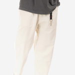Gramicci pantaloni de bumbac Loose Tapered Pant culoarea bej, lat, medium waist G103.OGT-cream, Gramicci