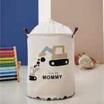 Cos pliabil Sipo pentru jucarii si rufe 35x42 cm bumbac 43l Love Mommy, Sipo