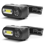 Pachet 2 x Lanterna de Cap Phenom cu Senzor de Miscare, Led COB+XPE, Rezistenta la Apa, Negru, 