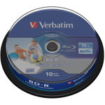 Verbatim BD-R SL Datalife 25GB 6x Wide Inkjet Printable, VERBATIM