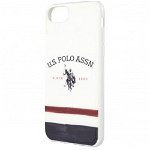 Husa de protectie US Polo Tricolor Blurred pentru iPhone 7/8/SE 2, White, US Polo Assn.