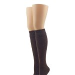 Imbracaminte Femei HUE Cuffed Tweed Knee Socks Espresso, HUE