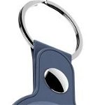KeyBudz KeyBudz AirTag Keyring - husă de protecție din piele pentru pachet de 2 AirTag (albastru cobalt)