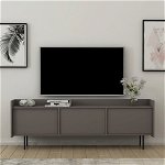 Comoda TV, Inarch, Atlas, 183.6x63x37 cm, Gri/Negru, Inarch