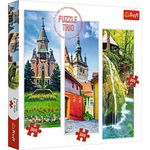 Set puzzle Trefl - Cascada Bigar, Sighisoara, Piata Victoriei. 900 piese | Trefl, Trefl