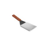 Spatula profesionala pentru hamburger/gratar, Hendi, din Inox, maner de lemn, 120x75x(L)280 mm, HENDI