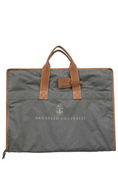 Brunello Cucinelli BRUNELLO CUCINELLI Cotton and Leather Covers GREY