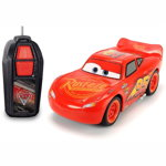 Masina Cars Dickie Toys 3 Single-Drive Lightning McQueen cu Telecomanda, Dickie Toys