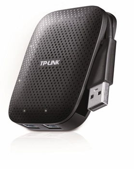 Hub USB TP-Link UH400, 4 porturi USB 3.0, negru, TP-Link