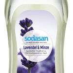 Detergent vase lichid bio lavanda si menta 1L Sodasan