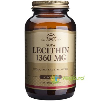 Lecithin 1360mg 100cps (Lecitina din soia), SOLGAR