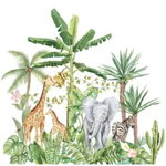 Sticker Decorativ pentru Living si Camera, Animale Salbatice din Safari, 60 x 90 cm, Original Deals, ORIGINAL DEALS