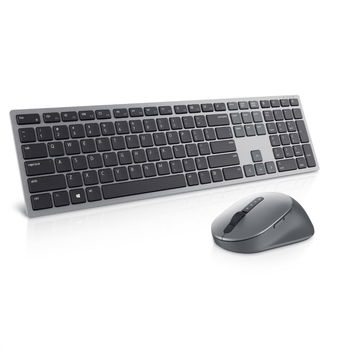 Kit Tastatura si Mouse KM7321W Layout US International Qwerty Negru/Argintiu, Dell