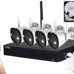 Kit supraveghere video complet, Wireless, 4 camere Imou Full Color, LED 30 m, Microfon si difuzor, Sirena, NVR, HDD 1TB, IMOU