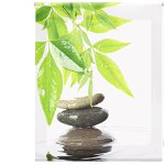 Jaluzea tip rulou Blindecor, Stones and Bamboo Leaf, poliester imprimat digital, 120x250 cm - BlinDECOR, Alb, BlinDECOR