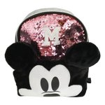 Rucsac mic Disney Mickey Mouse paiete roz si blanita