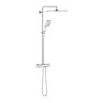 Coloana de dus Grohe Rainshower SmartActive 310 Cube cu baterie termostatata 111cm crom, Grohe