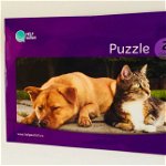 Puzzle 2 Piese – Câine și Pisica, 