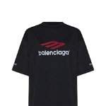 Balenciaga Balenciaga T-shirts and Polos FADE BLACK/RED/WHITE, Balenciaga