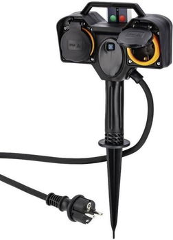 Priza de gradina Hama 137273, intrerupator cu ceas electronic (Negru)