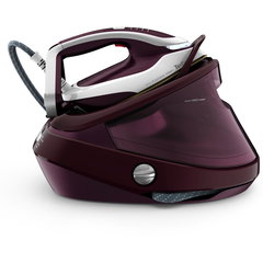 Statie de calcat cu abur de inalta presiune Tefal Pro Express Vision GV9810E0, 3000 W, 8.3 bari, jet de abur 680 g/min, abur variabil 0 - 180 g/min, varf iluminat LED, sistem antipicurare, tehnologie Smart Steam, colector anticalcar, visiniu & alb Statie de calcat cu abur de inalta presiune Tefal Pro Express Vision GV9810E0, 3000 W, 8.3 bari, jet de abur 680 g/min, abur variabil 0 - 180 g/min, varf iluminat LED, sistem antipicurare, tehnologie Smart Steam, colector anticalcar, visiniu & alb