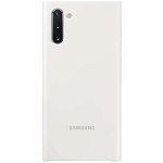 Husa de protectie Samsung Silicon pentru Galaxy Note 10, White