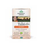 Ceai Tulsi (Busuioc Sfant) ghimbir (plicuri) (fara gluten) BIO Organic India - 31.3 g, Organic India