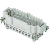 Conector Tata - 77X27 - 16P + E 16A 500V / 6kV / 3 - ȘURUB CONNECTION - CU PLATE - GRI, Gewiss