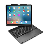 Husa Loomax tip mapa, tastatura Bluetooth, rotire 360 grade cu touchpad, neagra, 12.9 inch, cu 6 culori, Loomax