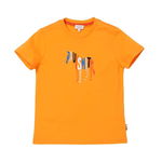 Paul Smith, Tricou din bumbac cu imprimeu cu zebra, Oranj, Albastru, Negru, 152 CM