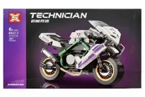 Set de constructie Technic, Motocicleta de colectie H2R Trck Star, 281 piese tip lego