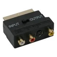 Adaptoare Euro / Rca Soclu 3 Rca Si S-vhs-fisa Euro-scart Placat Cu Aur Carguard, Carguard